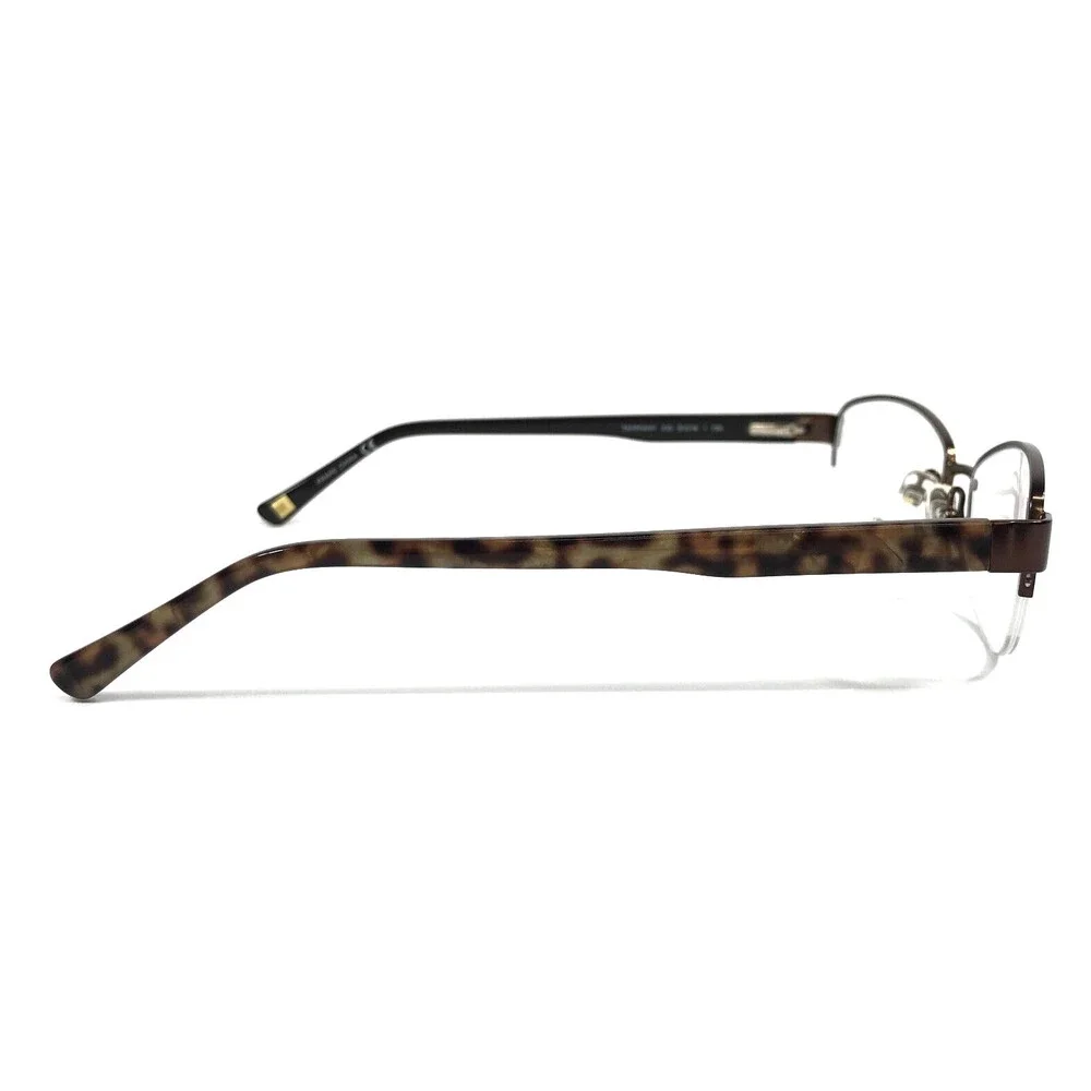 Marchon NYC Eyeglasses Frame TAMMANY 210 Satin Brown Tortoise Half Rim 51-18-135